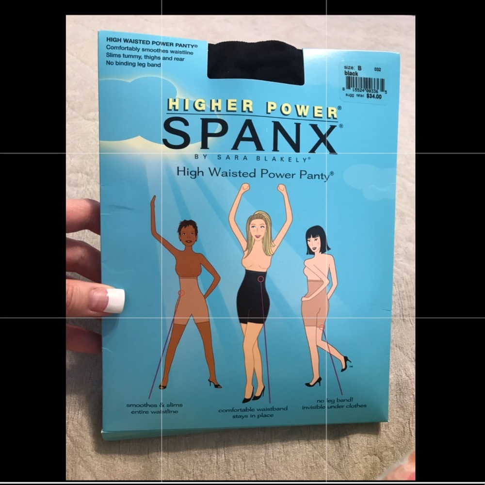 SPANX BLACK SIZE B HIGH WAISTED PANTY